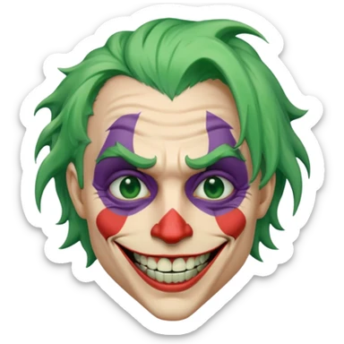 Make a meme that's goofy ass fuck like joker with one teeth low quality  sticker