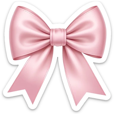 light pink ribbon bow sticker