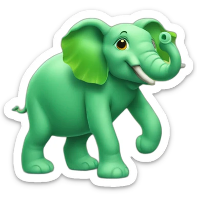 Elefent sur grenouille sticker