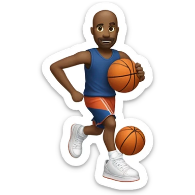 Diddo playing basketball sticker