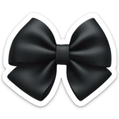 black bow emojie sticker