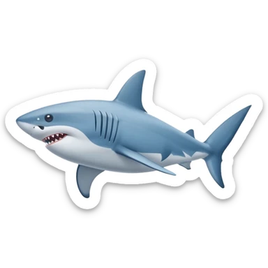 Requin avec trois chaussures nike bleu au pied sticker