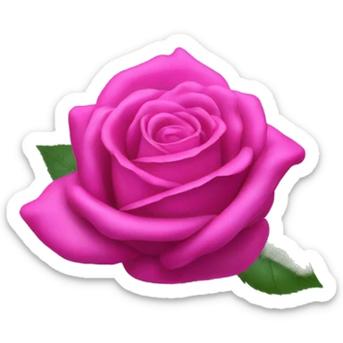 One hot pink rose sticker