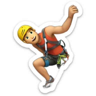 Rock climber on the top sticker