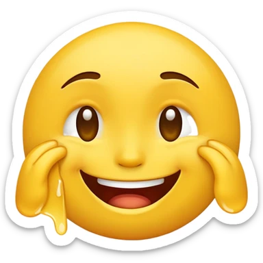 laughing crying emoji, slightly tilted sticker