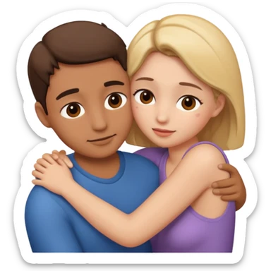 Intimate moment between lovers sticker