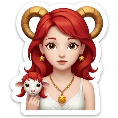Aries like girl sticker