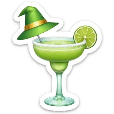 A margarita wearing a party hat. sticker