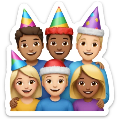 a bunch of friends sticker