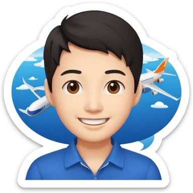 Asian travel youtuber sticker