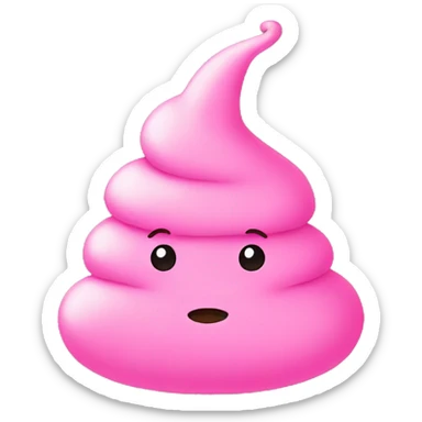 A pink poop sticker