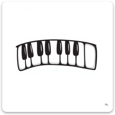 piano keyboard sticker