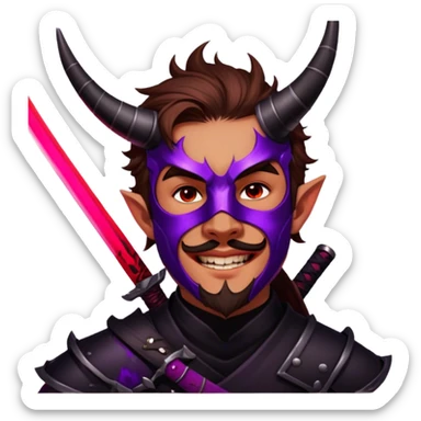 Demon-Horned Warrior sticker