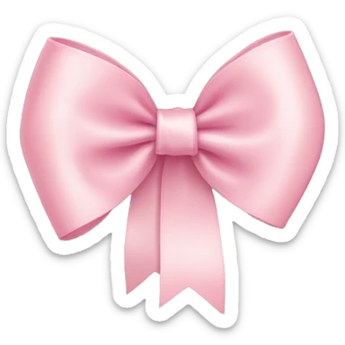 light pink ribbon bow sticker