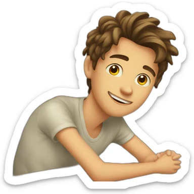 A boy in a hostel missing his gf. sticker