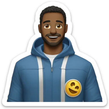 A great and blue J sticker