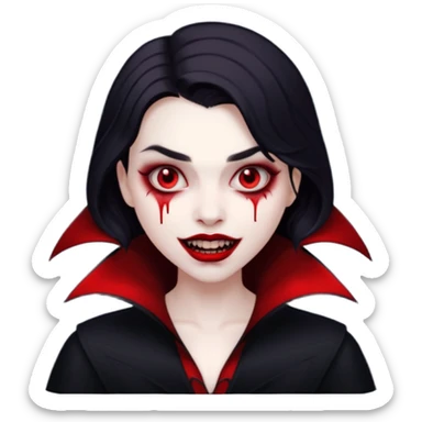 a picture of me as a vampire sticker