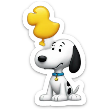 snoopy and woodstock sticker