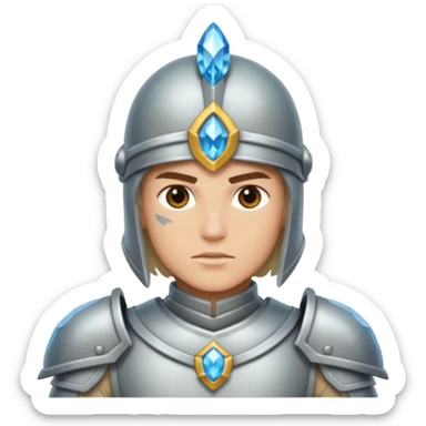 crystal-armored warrior sticker