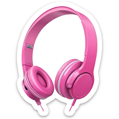 Pink headphones sticker