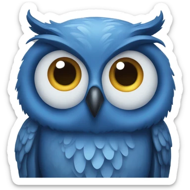 blue owl sticker