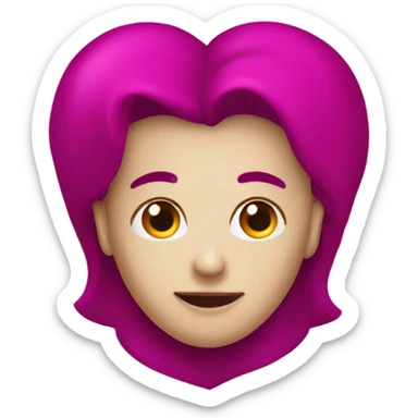 Red-Violet heart sticker