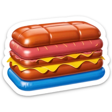  paris SPAM meat jeff koons style inflatable sculpture art painting  sticker