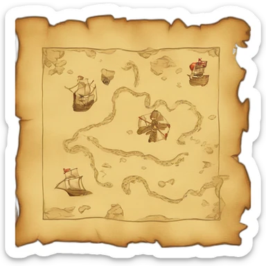 treasure map  sticker