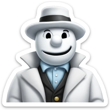 Frosty the snowman as a gangster sticker