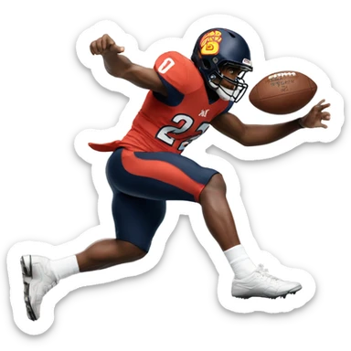 Shaquan Barkley jumping over football player sticker