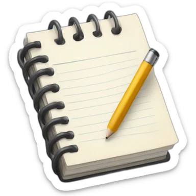 checkbox holding a note book sticker