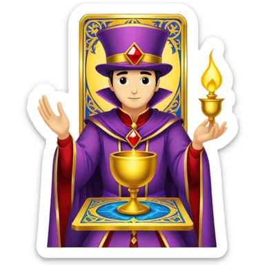 Tarot Card with the magician on it  sticker