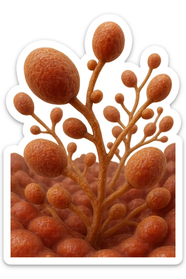 CANDIDA INTESTINALE, IPERREALISTICA 4K sticker