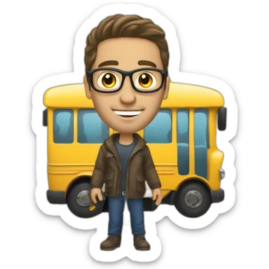 Éric Zemour qui conduit un bus sticker