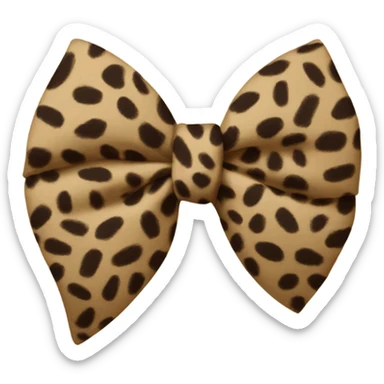 leopard print bow  sticker