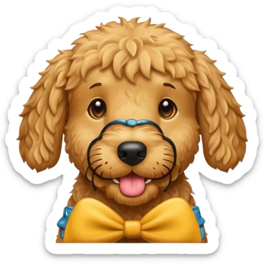 F1b golden doodle drooling and idiot sticker