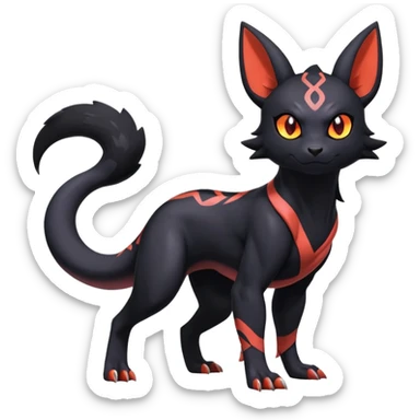 Salandit-Umbreon-Noibat-Litten-Hybrid (Full body) sticker