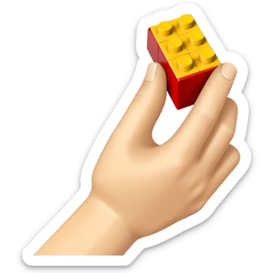 Mini Paul's hand has Lego Telegram  sticker