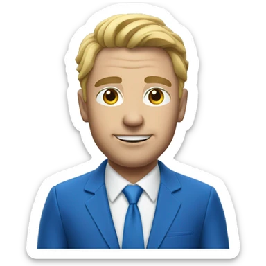 sport man in blue sport suit sticker