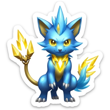  Shiny Sparkly Electric Cool Epic Shinx-Manectric-Fakémon-creature sticker