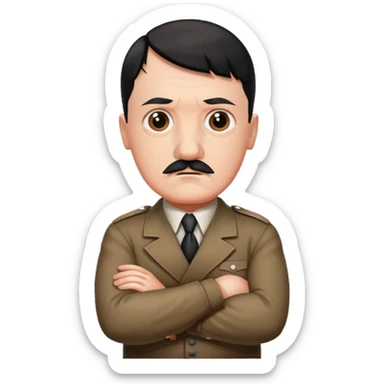 hitler crossing his arms in the shape of an x sticker