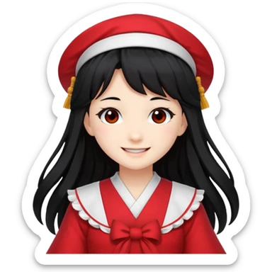 reimu hakurei from touhou project 07 sticker