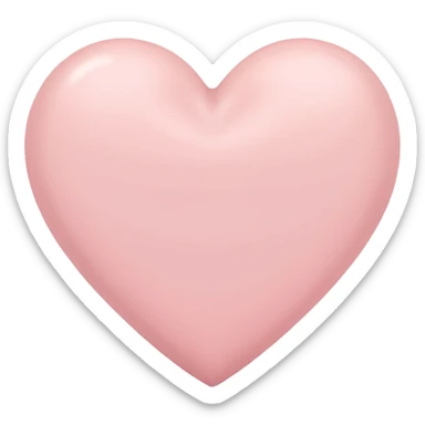 pale pink heart sticker