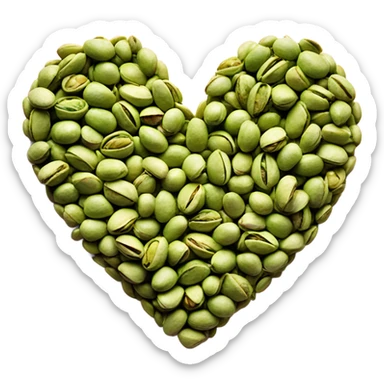 Pistachio heart  sticker