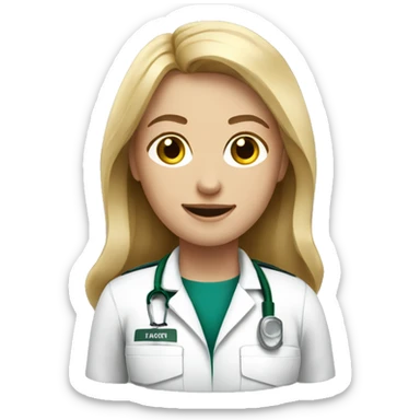 With Girl with brown dyed blond hair paramedic sticker