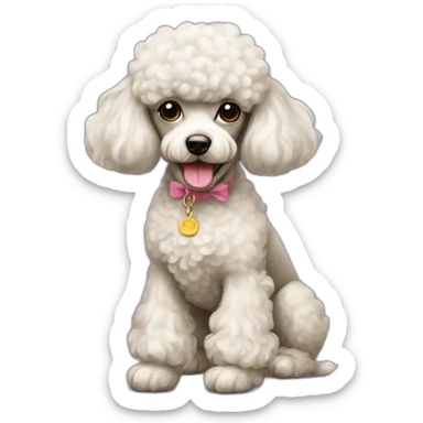 french poodle sticker