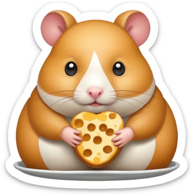 eat hamster sticker