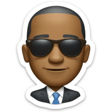 Obama with Congo sun glasses sticker