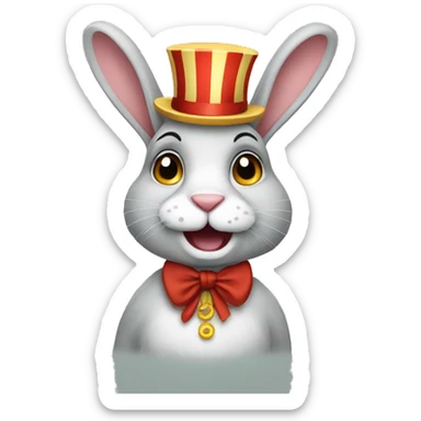 circus rabbit sticker