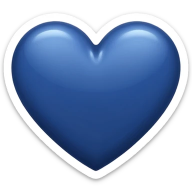 Navy blue Heart sticker